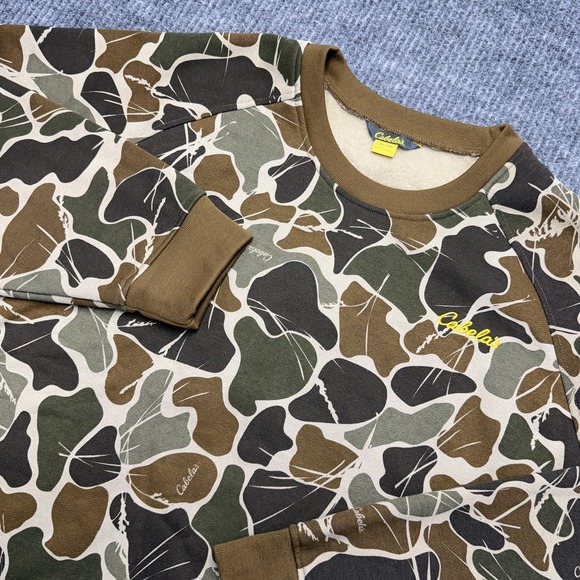 Cabela's Other - Cabela's Sweatshirt Mens 3XL Multicolor Camo Fleece Crewneck Pullover Hunting